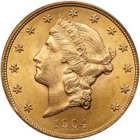 1904 $20 Liberty PCGS MS65