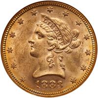 1883 $10 Liberty NGC MS63