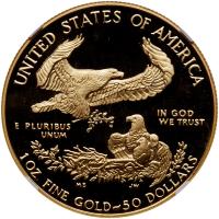1987-W. $50.00 1 oz American Gold Eagle NGC PF70 UC - 2