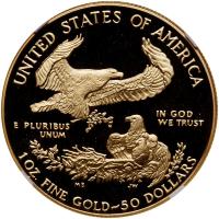 1988-W. $50.00 1 oz American Gold Eagle NGC PF70 UC - 2