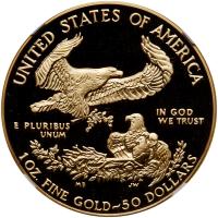 1989-W. $50.00 1 oz American Gold Eagle NGC PF70 UC - 2