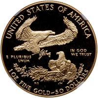 1993-W. $50.00 1 oz American Gold Eagle NGC PF70 UC - 2