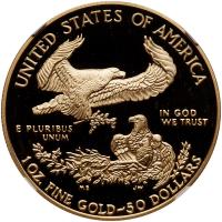 1995-W. $50.00 1 oz American Gold Eagle NGC PF70 UC - 2