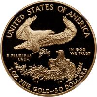 1996-W. $50.00 1 oz American Gold Eagle NGC PF70 UC - 2