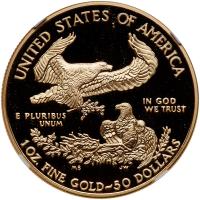 2000-W. $50.00 1 oz American Gold Eagle NGC PF70 UC - 2