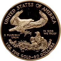 2001-W. $50.00 1 oz American Gold Eagle NGC PF70 UC - 2