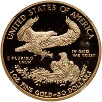 2019-W. $50.00 1 oz Gold American Eagle - 2