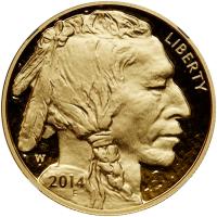 2014-W. $50.00 Gold Buffalo .9999 Fine 1 oz. PF70 UC