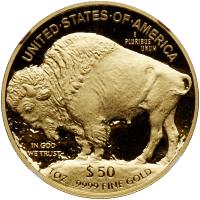 2015-W. $50.00 Gold Buffalo .9999 Fine 1 oz. NGC PF70 UC - 2