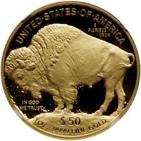 2019-W. $50.00 Gold Buffalo .9999 Fine 1 oz. NGC PF70 UC - 2
