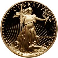 1987-W. $50.00 American Gold Eagle PCGS PF70 DC