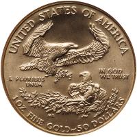 1986. $50.00 American Gold Eagle NGC MS70 - 2