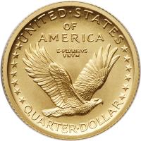 2016-W. Gold Standing Liberty Design Quarter - 2