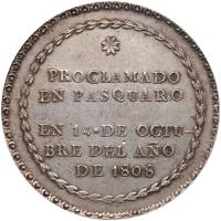 Mexico. Patzcuaro. Proclamation Silver Medal, 1808 PCGS AU53 - 2