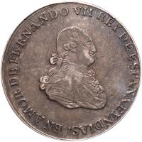 Colombia. Silver Proclamation Medal, 1808 PCGS EF45