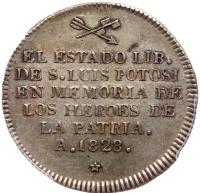 Mexico. Silver Proclamation Medal, 1828 (San Luis Potosi) PCGS AU55 - 2