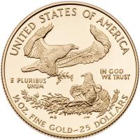 1998-W Gem Proof American Eagle $25 Gold Coin - 2