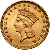 1883 $1 Gold Indian PCGS MS67