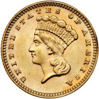 1887 $1 Gold Indian PCGS MS62