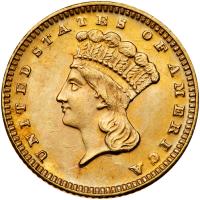 1889 $1 Gold Indian PCGS MS66