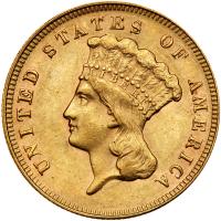 1878 $3 Gold PCGS MS61