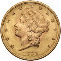 1899 $20 Liberty PCGS MS63