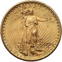 1924 $20 St. Gaudens PCGS MS65