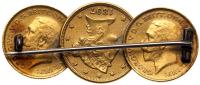 Worldwide. Three Coin Gold Pin VF or better - 2