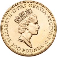 Great Britain. 100 Pounds, 1987 Choice Brilliant Unc