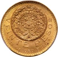 Mexico. 20 Pesos, 1959 PCGS MS66