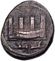 Phoenicia, Sidon. Time of Baalshallim I-Baâana. Silver 1/2 Shekel (6.32 g), ca. 425-402 BC - 2