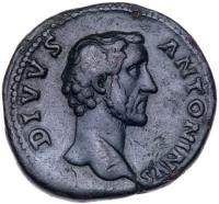 Divus Antoninus Pius. Ã Sestertius (23.63 g), died AD 161 Choice VF