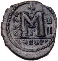 Justin II. Ã Follis (14.13 g), 565-578 EF - 2