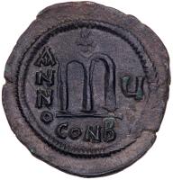Tiberius II Constantine. Ã Follis (16.82 g), 578-582 EF - 2