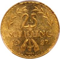 Austria. 25 Schilling, 1927 PCGS MS64 PL - 2