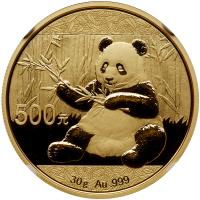 China (People's Republic). 5 Piece Panda Set: 500, 200, 100, 50, 10 Yuan, 2017 N