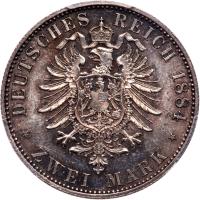 German States: Prussia. 2 Mark, 1884-A PCGS MS63 - 2