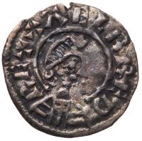 Great Britain. ANGLO-SAXON, Danish East Anglia ("Danelaw"). Coin weight. Late 9th century. Circular lead weight with inset coin