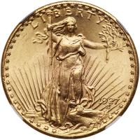 1927 $20 St. Gaudens NGC MS65