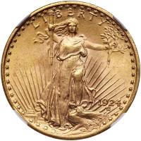 1924 $20 St. Gaudens NGC MS65