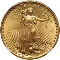 1914 $20 St. Gaudens NGC MS63