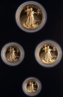 1991-W & P 4-Piece Set of Gem Proof American Eagle Gold Coins