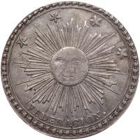 Peru. Proclamation (4 Reales) Medal, 1836 PCGS EF45