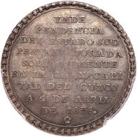 Peru. Proclamation (4 Reales) Medal, 1836 PCGS EF45 - 2