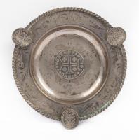 Worldwide. Silver Ash Tray with Portugal 400 Reis at Base and Three 120 Reis's for Cigars