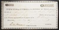 Texas, Houston. $40.00 Nov. 23, 1837. Cr. C4A. PMG AU 55 EPQ