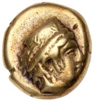 Lesbos, Mytilene. Electrum Hekte (2.65 g), ca. 412-378 BC Choice VF