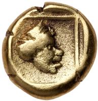 Lesbos, Mytilene. Electrum Hekte (2.65 g), ca. 412-378 BC Choice VF - 2