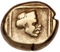 Lesbos, Mytilene. Electrum Hekte (2.53 g), ca. 412-378 BC VF - 2