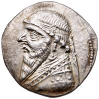 Parthian Kingdom. Mithradates II. Silver Drachm (4.00 g), ca. 123-88 BC EF